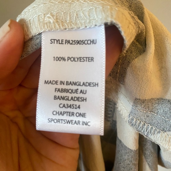 Haver + Blair Wide Leg Gray & Cream Wide Leg Geometric Pant-Size S - Picture 4 of 7